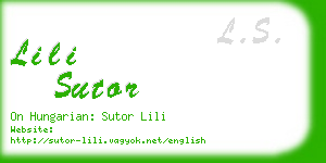 lili sutor business card